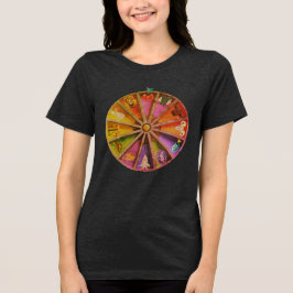 Camiseta O Caranguejo (Câncer) na Roda do Zodíaco
