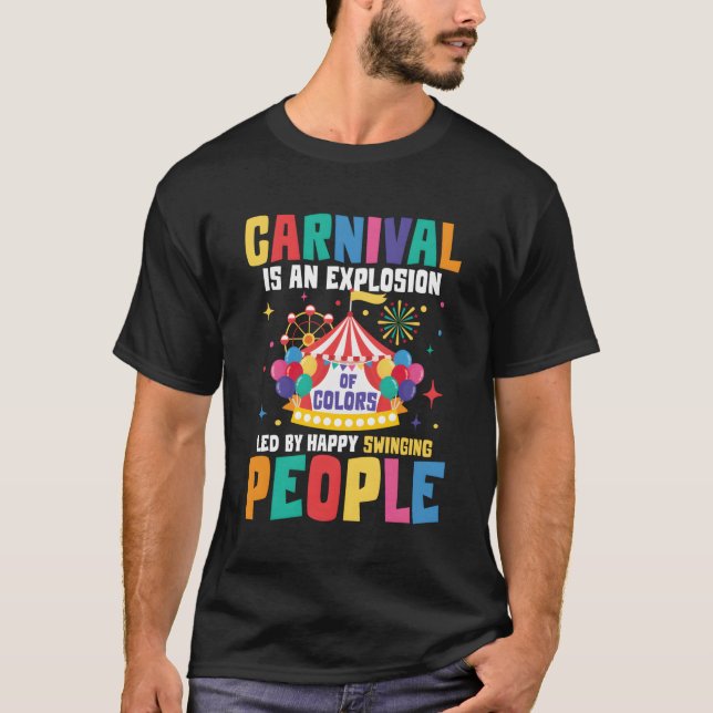 Camiseta O Carnaval É Uma Explosão De Cores (Frente)