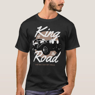 Camiseta O carro antigo é verdadeiramente o rei da estrada 