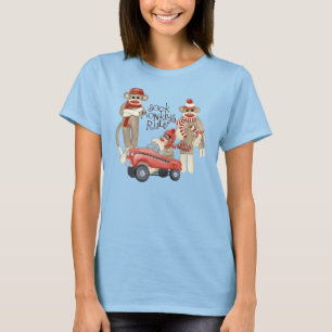 Camiseta O carro do pedal do macaco da peúga, peúga Monke