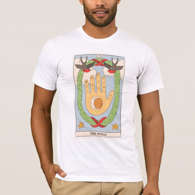 Camiseta O cartão de tarô mundial moderno Major Arcana (Frente)