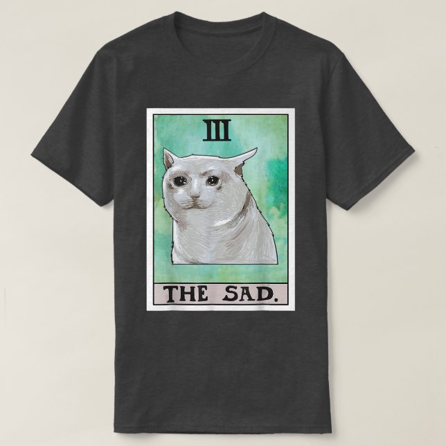 Camiseta O Cartão de Tarô Triste (Frente do Design)