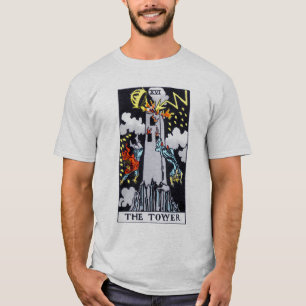 Camiseta O cartão de Tarot da torre