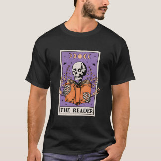 Camiseta O Cartão de Tarot do Leitor Livro de Leitura Esque