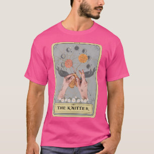 Camiseta O Cartão de Tarot do Tricoteiro Arte de Fio de Tri