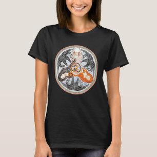 Camiseta O Cartão Tarô da Tríplice Deusa Morrigan Gótico Pa