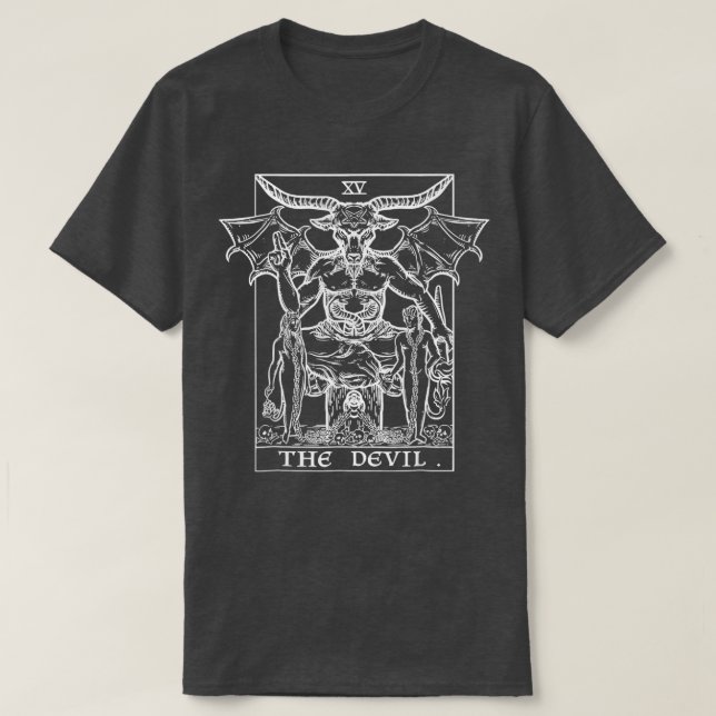Camiseta O Cartão Tarot do Diabo  (Frente do Design)