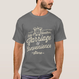 Camiseta O casamento da conveniência/fechado acima e escuta
