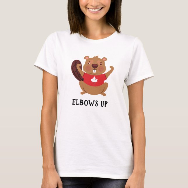 Camiseta O castor do Canadá personalizado se torna engraçad (Frente)