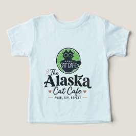 Camiseta O Cat Cafe do Alasca “Ronar, Beber, Repetir”
