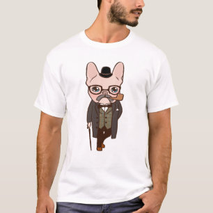 Camiseta O cavalheiro de Frenchie toma uma caminhada após 