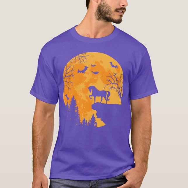 Camiseta O Cavalo Adora Cavalo Engraçado E O Halloween Da L (Frente)
