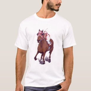 Camiseta O Cavalo de Corrida Cruzada Ganha