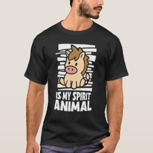 Camiseta O Cavalo É O Meu Espírito Criança De Animais.