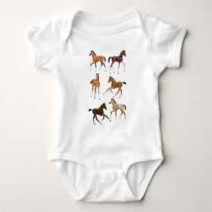 Camiseta O cavalo Frisky Foals bebê uma parte