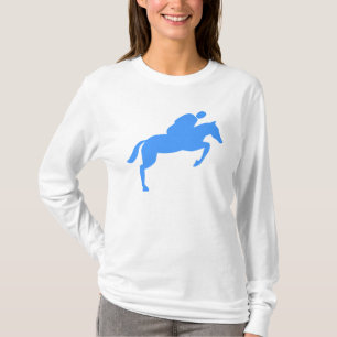 Camiseta O cavalo que salta - azuis bebés