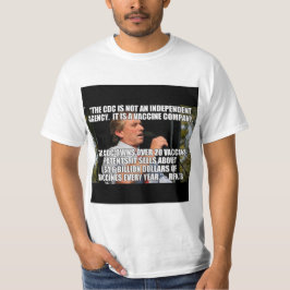 Camiseta O CDC é proprietário de patentes de vacinas