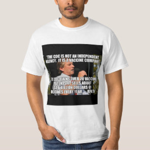 Camiseta O CDC é proprietário de patentes de vacinas