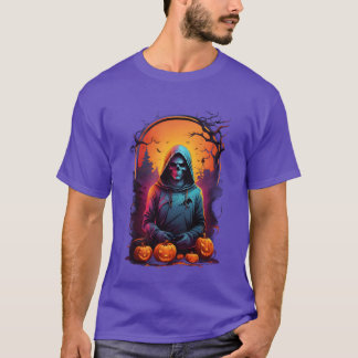 Camiseta O Ceifador Hooded do Halloween é engraçado