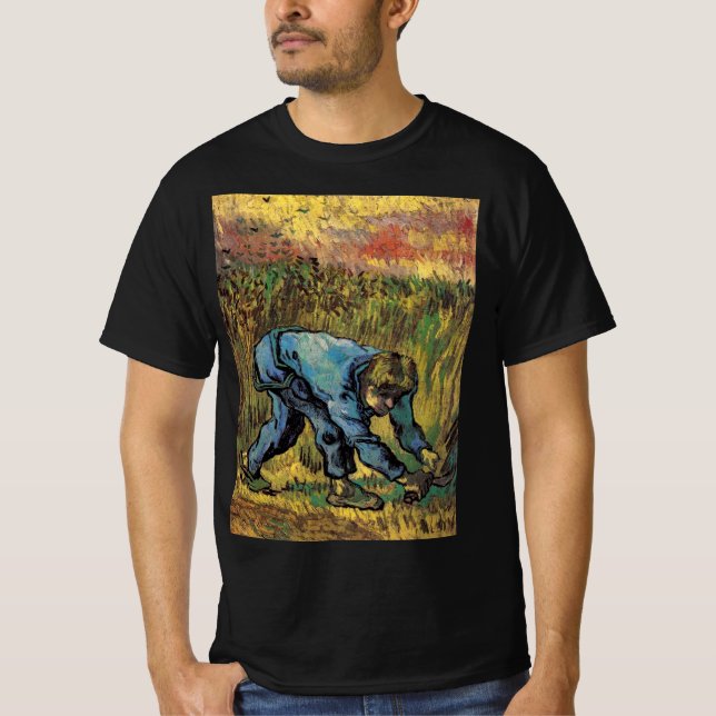 Camiseta O Ceifeiro com Foice por Vincent van Gogh (Frente)