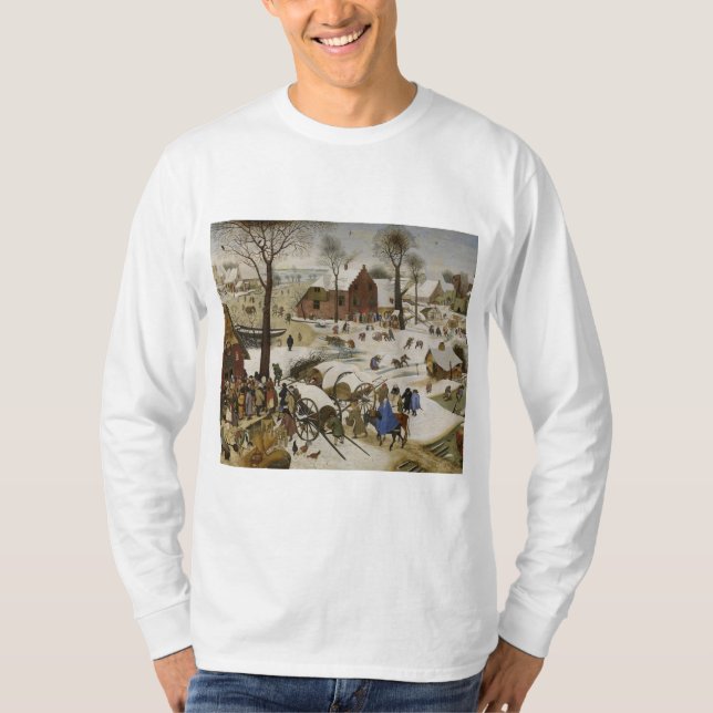 Camiseta O Censo de Belém (por Pieter Bruegel) (Frente)
