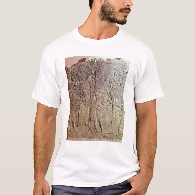 Camiseta O cerco de Alammu pelo exército de Sennacherib (Frente)
