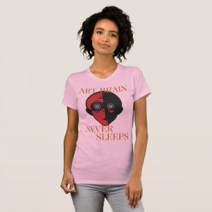 Camiseta O Cérebro Artístico Nunca Dorme Hobby Criativo Caó