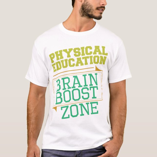 Camiseta O cérebro do PROFESSOR da EDUCAÇÃO FÍSICA (Frente)