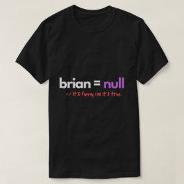 Camiseta O Cérebro É Igual A Um Programador Engraçado Nulo