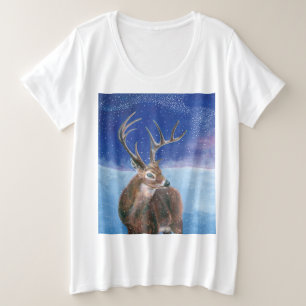 Camiseta O cervo vermelho Cervus elaphus e Paisagem de Inve