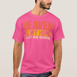 Camiseta O Céu É Meu Jesus Religioso Cristão Em Casa