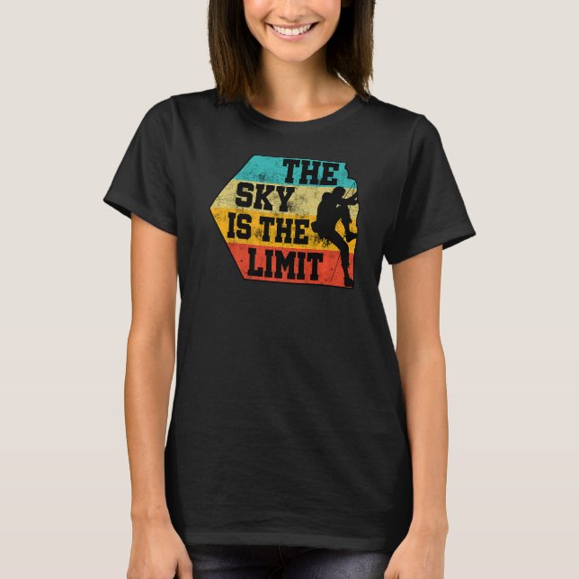 Camiseta O Céu É O Clim De Pedra De Escala (Frente)