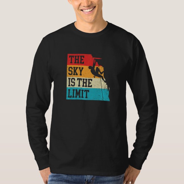 Camiseta O Céu É O Limite Escalada Bouldering Escalada (Frente)
