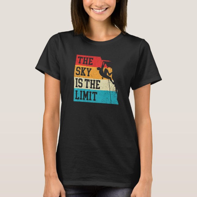 Camiseta O Céu É O Limite Escalada Esportiva Bouldering Cli (Frente)