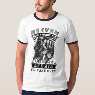 Camiseta O céu não quer que eu e o inferno tenham medo que