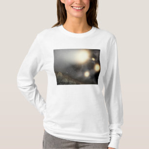 Camiseta O céu nocturno como visto de um plano hipotético