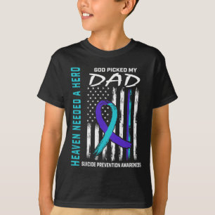 Camiseta O céu precisava de um herói Deus escolheu o suicíd