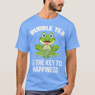 Camiseta O chá de bolhas é a chave para a felicidade na Cor