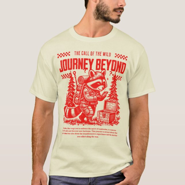Camiseta O chamado da viagem selvagem além (Frente)