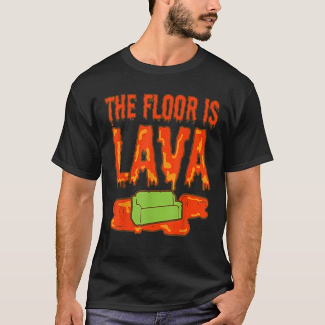 Camiseta O Chão É O Volcano Engraçado Do Jogo De Lava (Frente)