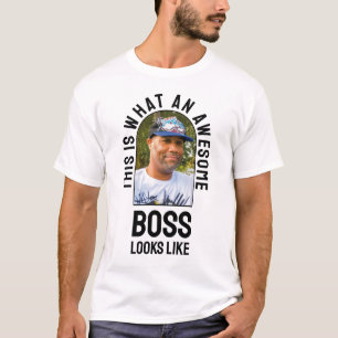 Camiseta O CHEFE DO Humor AWESOME PARECE-SE COM O Funcionár