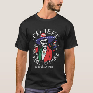 Camiseta O Chefe Veio à Pari Bandeira Americana 4 de Julho
