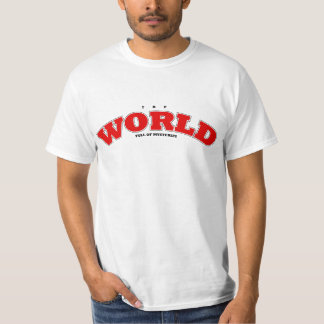 Camiseta O cheio Mundial dos Mistérios ousados da tipografi