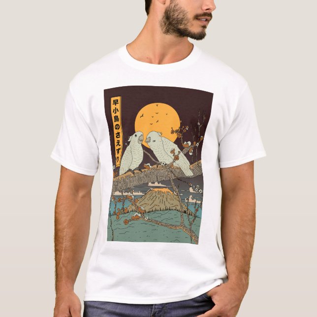 Camiseta O chilrear de pequenos pássaros (Frente)