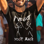 Camiseta O Chiropractor Recebeu O Ajustador Da Coluna Trase<br><div class="desc">Design de quiroprática divertida e bonitinha com figuras de palitos. Perfeito para quiropráticos, médicos e enfermeiros como um presente no aniversário, na graduação, no aniversário ou em qualquer época do ano. Esta camiseta inteligente e humorística "Eu tenho as costas" é perfeita para quiropráticos com senso de humor. É uma forma...</div>
