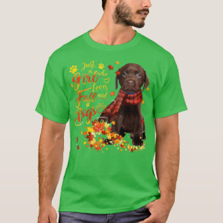 Camiseta O Chocolate Labrador É Uma Menina Que Adora Cair E