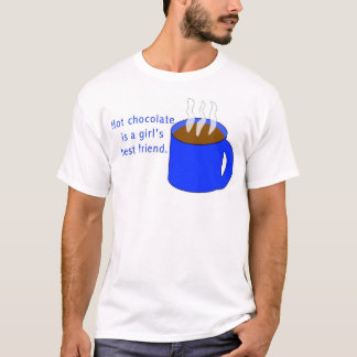 Camiseta O chocolate quente é o melhor amigo de uma menina