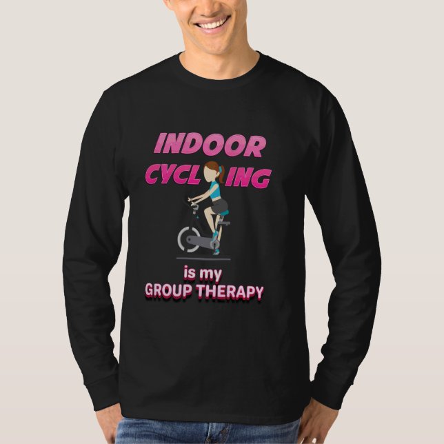 Camiseta O Ciclismo Interior É O Meu Grupo Terapia Humor Ga (Frente)