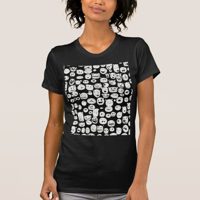 Camiseta O ciclo de vida de Face Emoji (Frente)