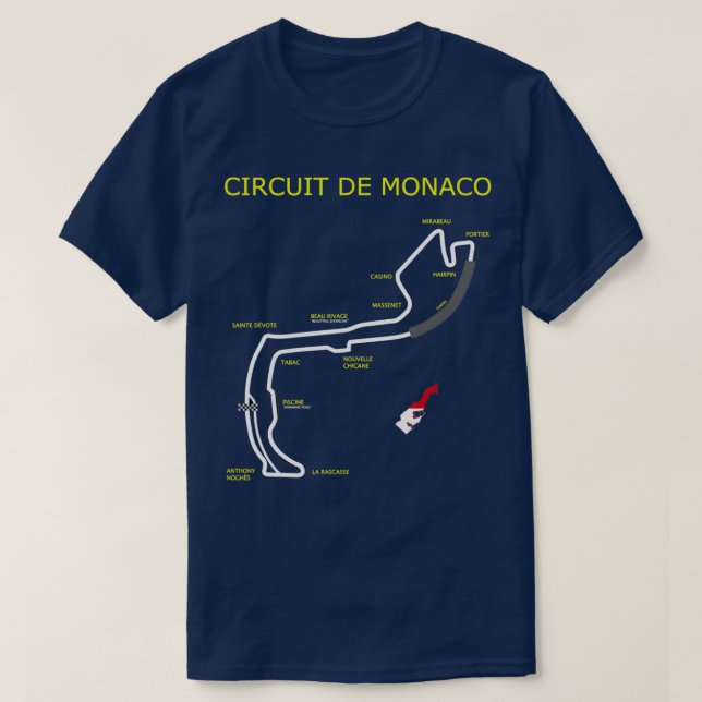 Camiseta O Circuito De Mônaco (Frente do Design)